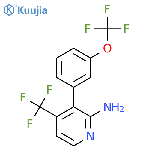 2-Amino-3-(3-(trifluoromethoxy)phenyl)-4-(trifluoromethyl)pyridine structure