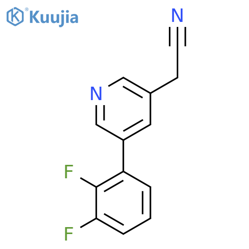 5-(2,3-Difluorophenyl)pyridine-3-acetonitrile structure