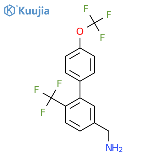 C-(4'-(Trifluoromethoxy)-6-(trifluoromethyl)biphenyl-3-yl)-methylamine structure