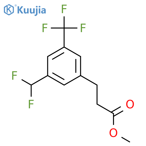 Methyl 3-(3'-(difluoromethyl)-5'-(trifluoromethyl)phenyl)propionate structure