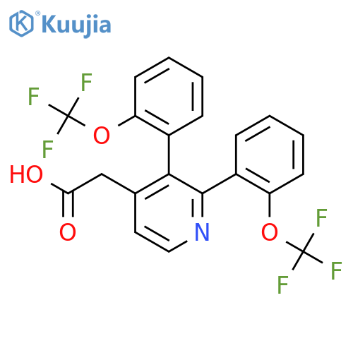 2,3-Bis(2-(trifluoromethoxy)phenyl)pyridine-4-acetic acid structure