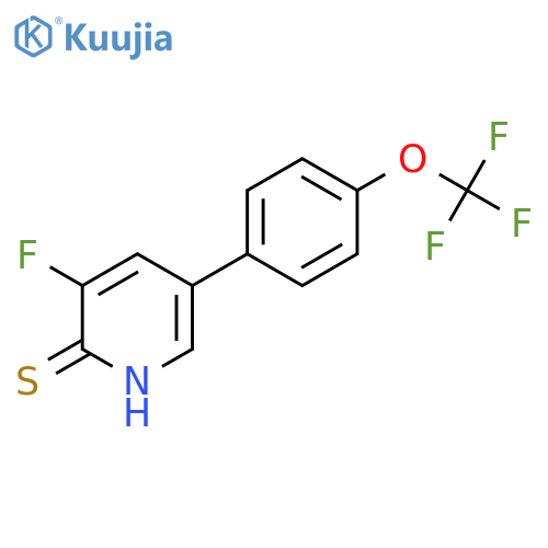 3-Fluoro-2-mercapto-5-(4-(trifluoromethoxy)phenyl)pyridine structure