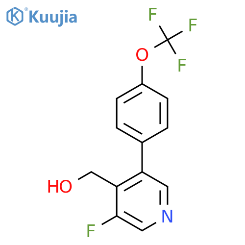 3-Fluoro-5-(4-(trifluoromethoxy)phenyl)pyridine-4-methanol structure
