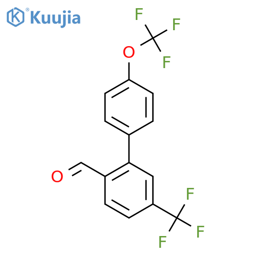 4'-(Trifluoromethoxy)-5-(trifluoromethyl)biphenyl-2-carboxaldehyde structure