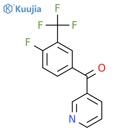 3-(4-Fluoro-3-(trifluoromethyl)benzoyl)pyridine structure