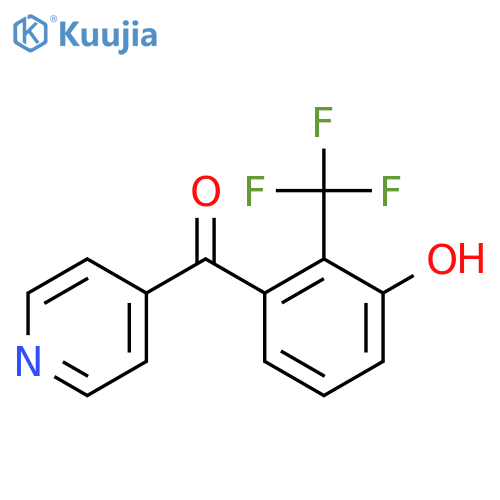 4-(3-Hydroxy-2-(trifluoromethyl)benzoyl)pyridine structure