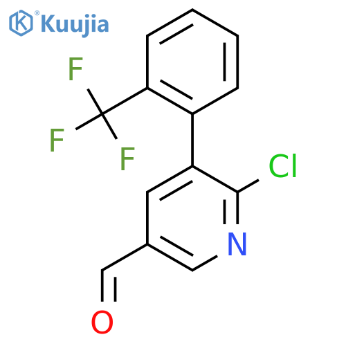 6-Chloro-5-(2-(trifluoromethyl)phenyl)nicotinaldehyde structure
