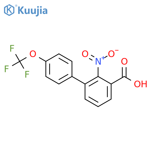 2-Nitro-4'-(trifluoromethoxy)biphenyl-3-carboxylic acid structure