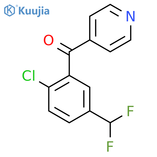 4-(2-Chloro-5-(difluoromethyl)benzoyl)pyridine structure