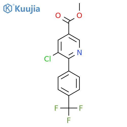 Methyl 5-chloro-6-(4-(trifluoromethyl)phenyl)nicotinate structure
