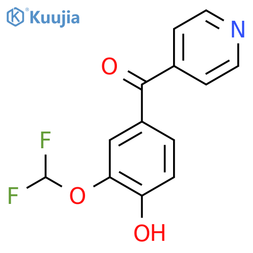 4-(3-(Difluoromethoxy)-4-hydroxybenzoyl)pyridine structure
