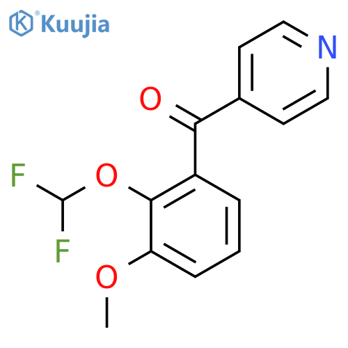 4-(2-(Difluoromethoxy)-3-methoxybenzoyl)pyridine structure