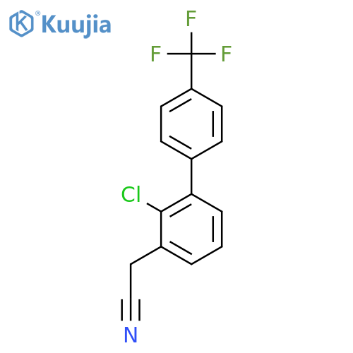 2-Chloro-4'-(trifluoromethyl)biphenyl-3-acetonitrile structure