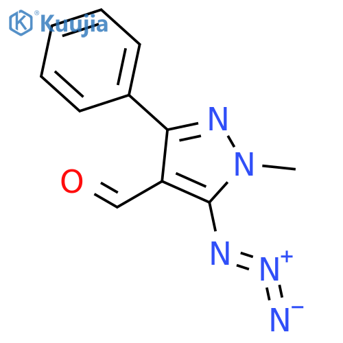 1H-Pyrazole-4-carboxaldehyde, 5-azido-1-methyl-3-phenyl- structure
