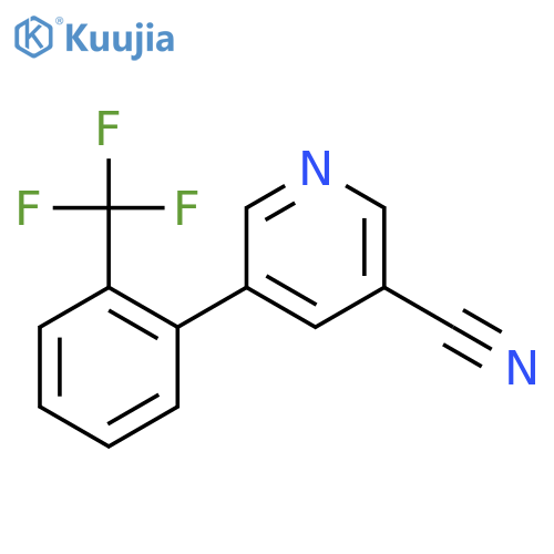 5-(2-(Trifluoromethyl)phenyl)nicotinonitrile structure