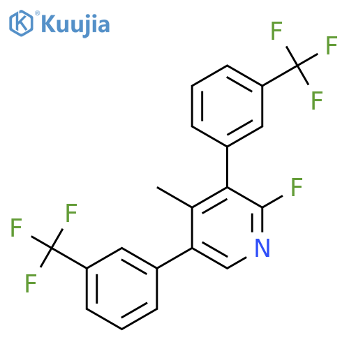 3,5-Bis(3-(trifluoromethyl)phenyl)-2-fluoro-4-methylpyridine structure