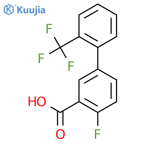 2-Fluoro-5-(2-trifluoromethylphenyl)benzoic acid structure