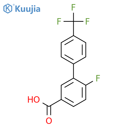 4-Fluoro-3-(4-trifluoromethylphenyl)benzoic acid structure