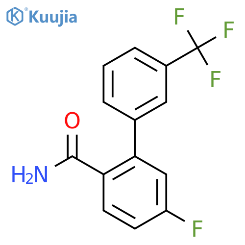 5-Fluoro-3'-(trifluoromethyl)biphenyl-2-carboxylic acid amide structure