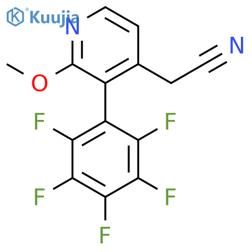 2-Methoxy-3-(perfluorophenyl)pyridine-4-acetonitrile structure
