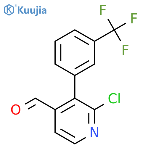2-Chloro-3-(3-(trifluoromethyl)phenyl)isonicotinaldehyde structure