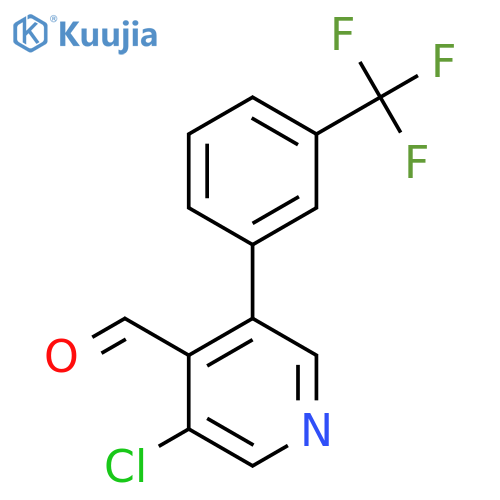 3-Chloro-5-(3-(trifluoromethyl)phenyl)isonicotinaldehyde structure