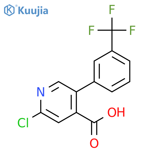 2-Chloro-5-(3-(trifluoromethyl)phenyl)isonicotinic acid structure
