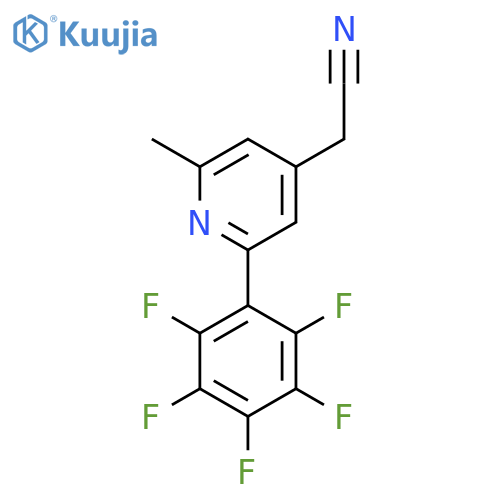 2-Methyl-6-(perfluorophenyl)pyridine-4-acetonitrile structure