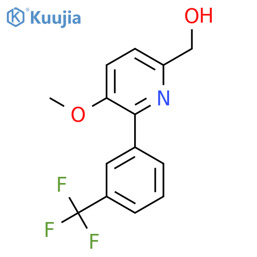 3-Methoxy-2-(3-(trifluoromethyl)phenyl)pyridine-6-methanol structure