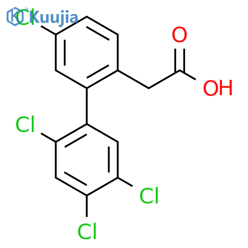 5,2',4',5'-Tetrachlorobiphenyl-2-acetic acid structure