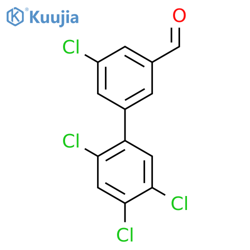 5,2',4',5'-Tetrachlorobiphenyl-3-carboxaldehyde structure