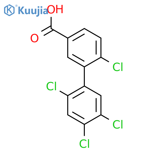 6,2',4',5'-Tetrachlorobiphenyl-3-carboxylic acid structure