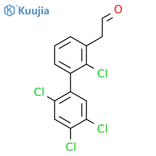 2,2',4',5'-Tetrachlorobiphenyl-3-ethanone structure