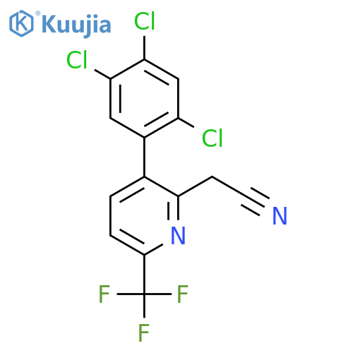 3-(2,4,5-Trichlorophenyl)-6-(trifluoromethyl)pyridine-2-acetonitrile structure