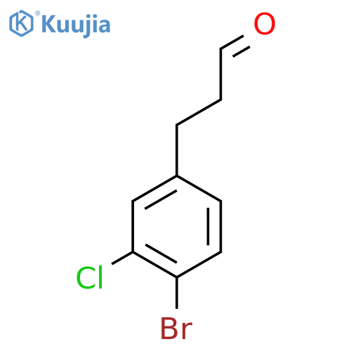 3-(4-bromo-3-chlorophenyl)propanal structure