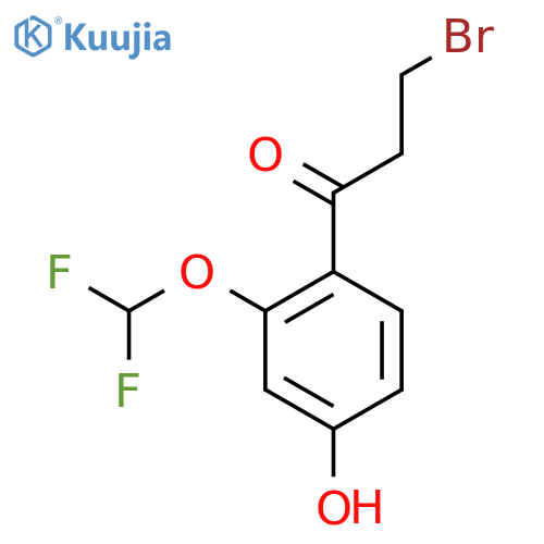 3-Bromo-2'-(difluoromethoxy)-4'-hydroxypropiophenone structure