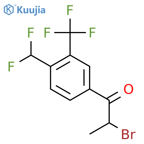2-Bromo-4'-(difluoromethyl)-3'-(trifluoromethyl)propiophenone structure