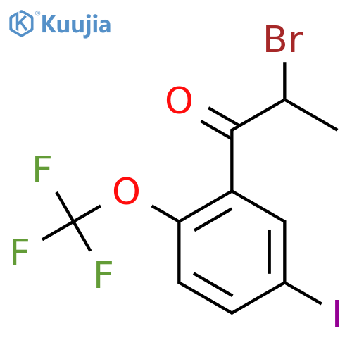 2-Bromo-5'-iodo-2'-(trifluoromethoxy)propiophenone structure