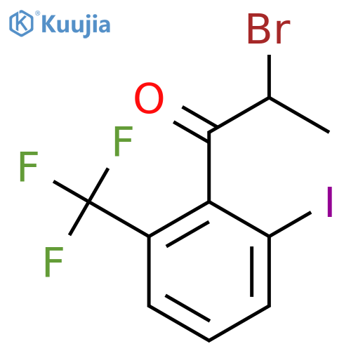 2-Bromo-2'-iodo-6'-(trifluoromethyl)propiophenone structure