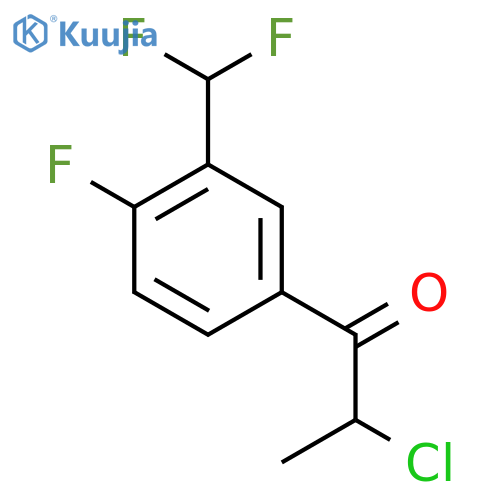 2-Chloro-3'-(difluoromethyl)-4'-fluoropropiophenone structure
