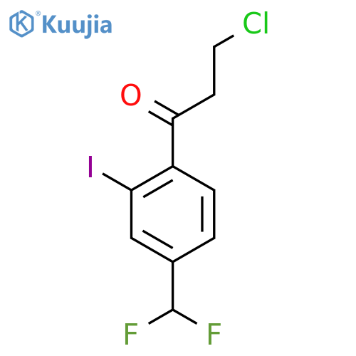 3-Chloro-4'-(difluoromethyl)-2'-iodopropiophenone structure