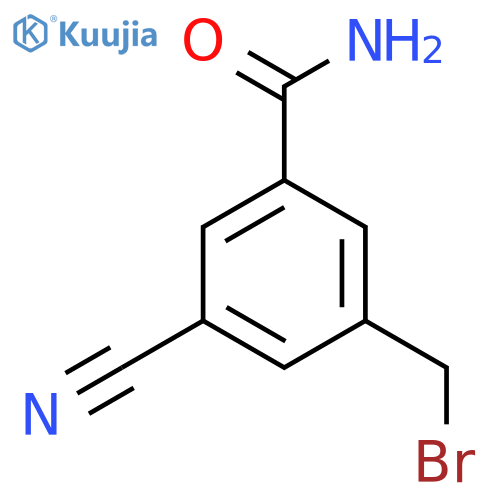3-(Bromomethyl)-5-cyanobenzamide structure