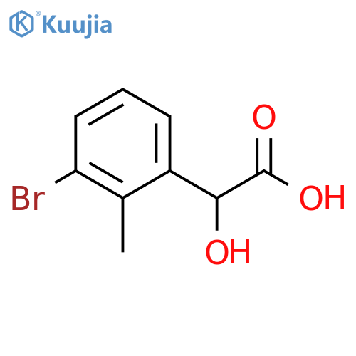 2-(3-bromo-2-methylphenyl)-2-hydroxyacetic acid structure