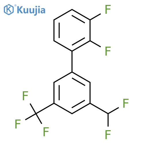 2,3-Difluoro-5'-(difluoromethyl)-3'-(trifluoromethyl)biphenyl structure