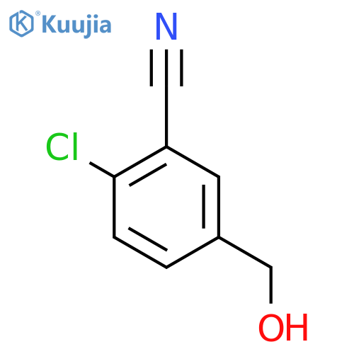 2-Chloro-5-(hydroxymethyl)benzonitrile structure