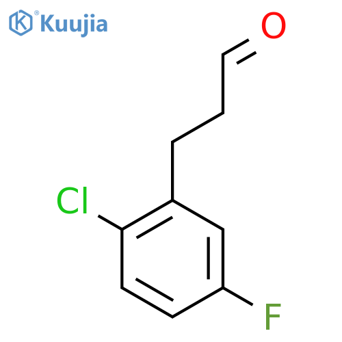 3-(2-chloro-5-fluorophenyl)propanal structure