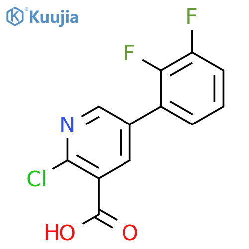 2-Chloro-5-(2,3-difluorophenyl)nicotinic acid structure