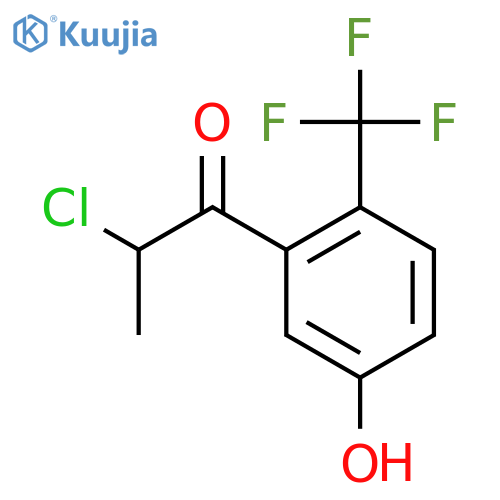 2-Chloro-5'-hydroxy-2'-(trifluoromethyl)propiophenone structure