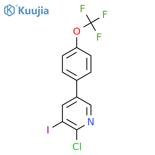 2-Chloro-3-iodo-5-(4-(trifluoromethoxy)phenyl)pyridine structure