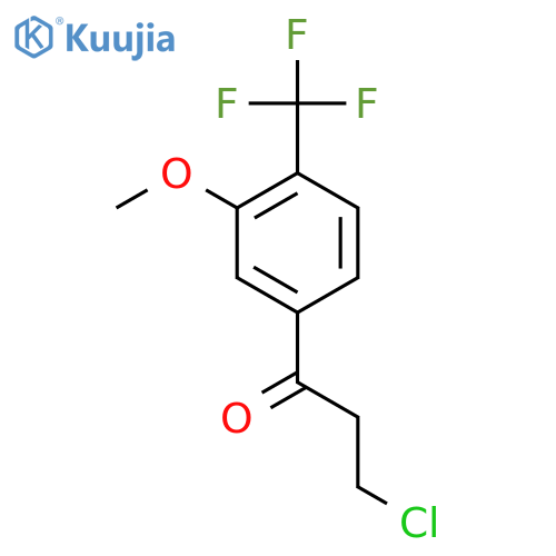 3-Chloro-3'-methoxy-4'-(trifluoromethyl)propiophenone structure